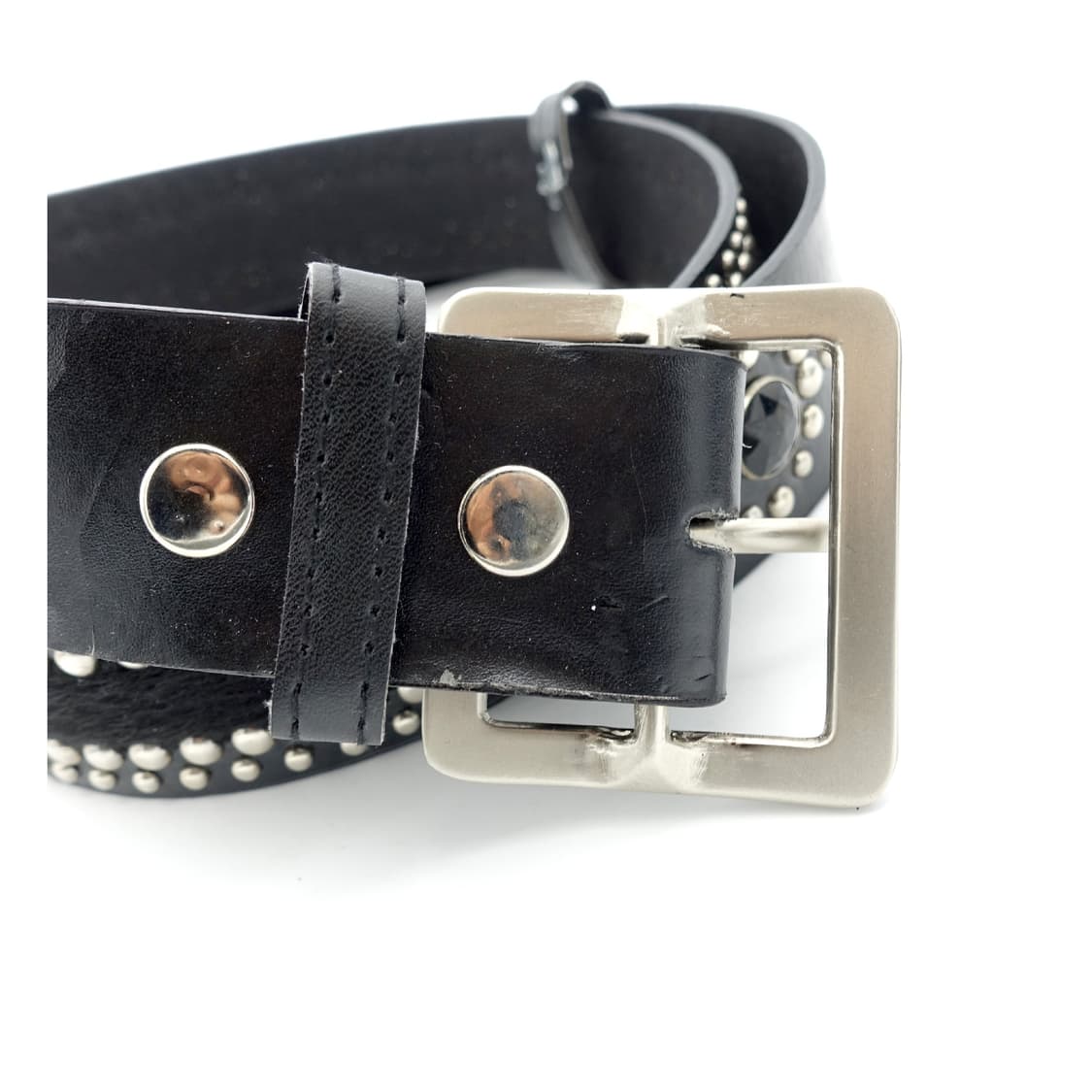 VINTAGEBELT 빈티지 스탓츠 송치 디테일 스터드 블랙 레더벨트 상품이미지6