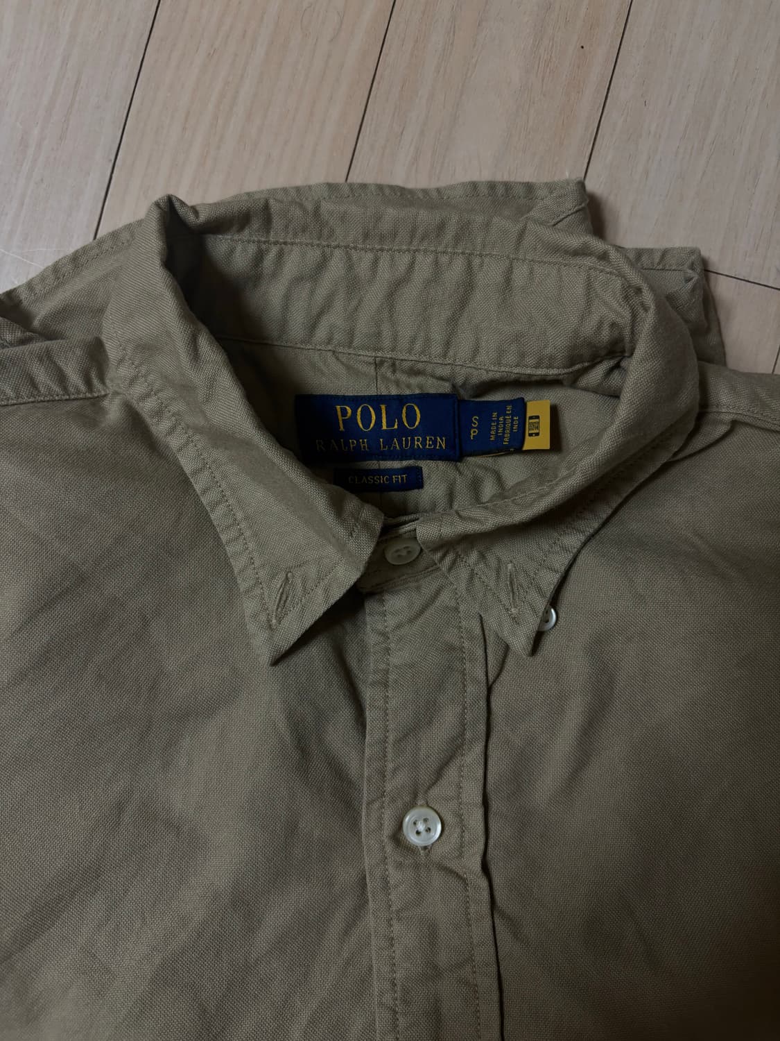 폴로 랄프로렌 가먼트다이 클래식핏 옥스포드 셔츠 서레이 탄 맨즈 s 상품이미지1