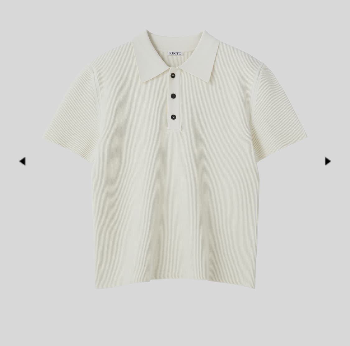 렉토 컴팩트 카라 니트 아이보리 클래식 폴로 s 상품이미지2