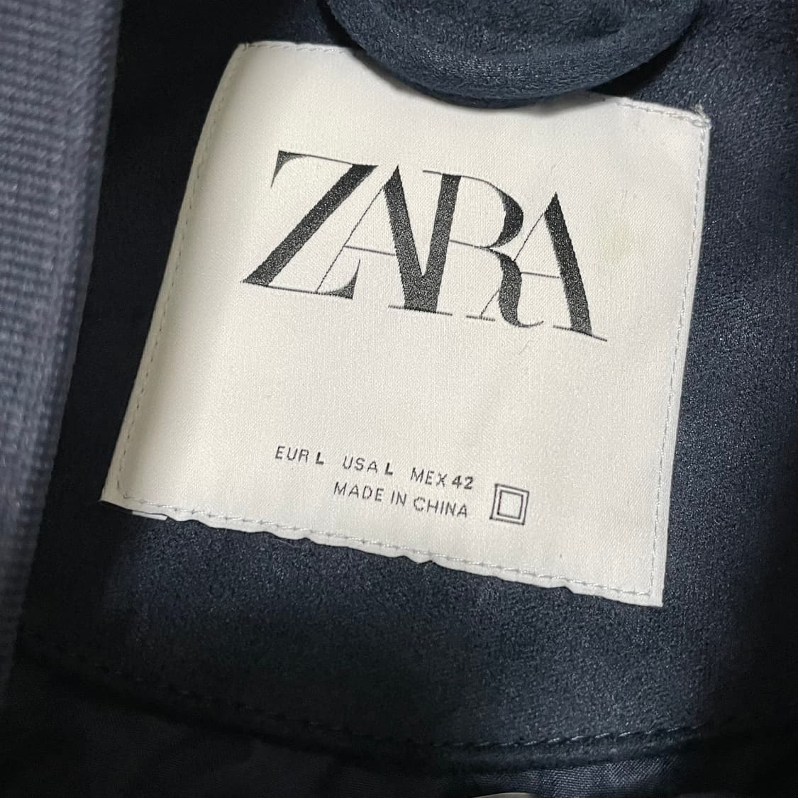 [L] 자라 벨루어 네이비 블루종 점퍼 상품이미지2