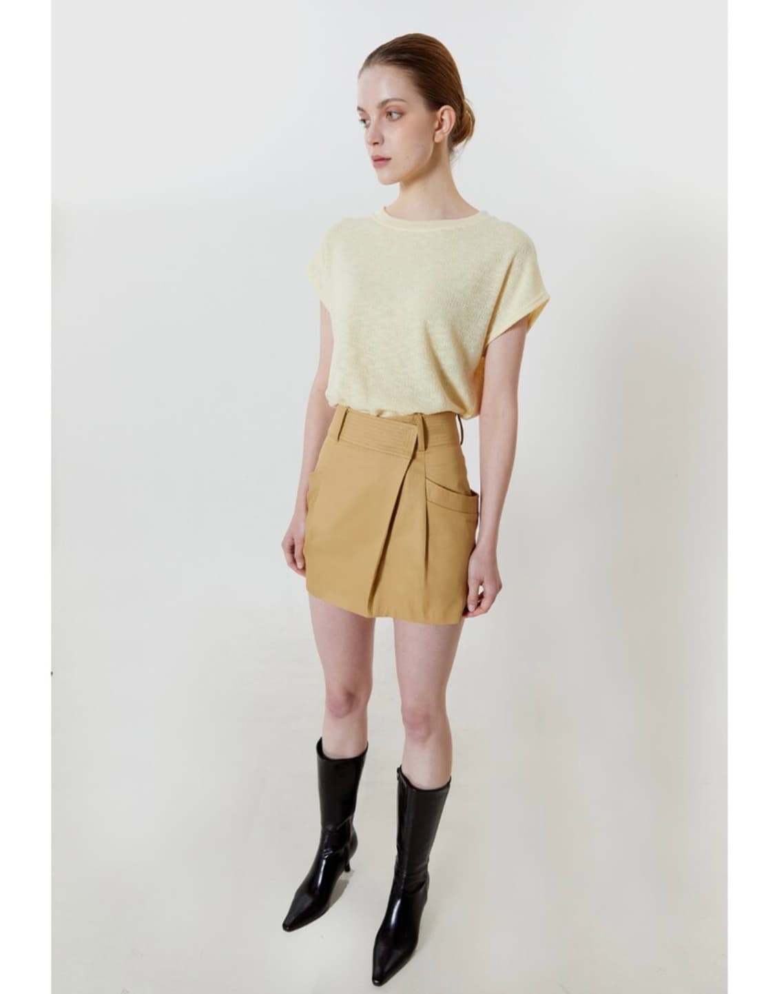 ONSENNE 온센느 Stitch Cotton Skirts 펌킨 카고 상품이미지2