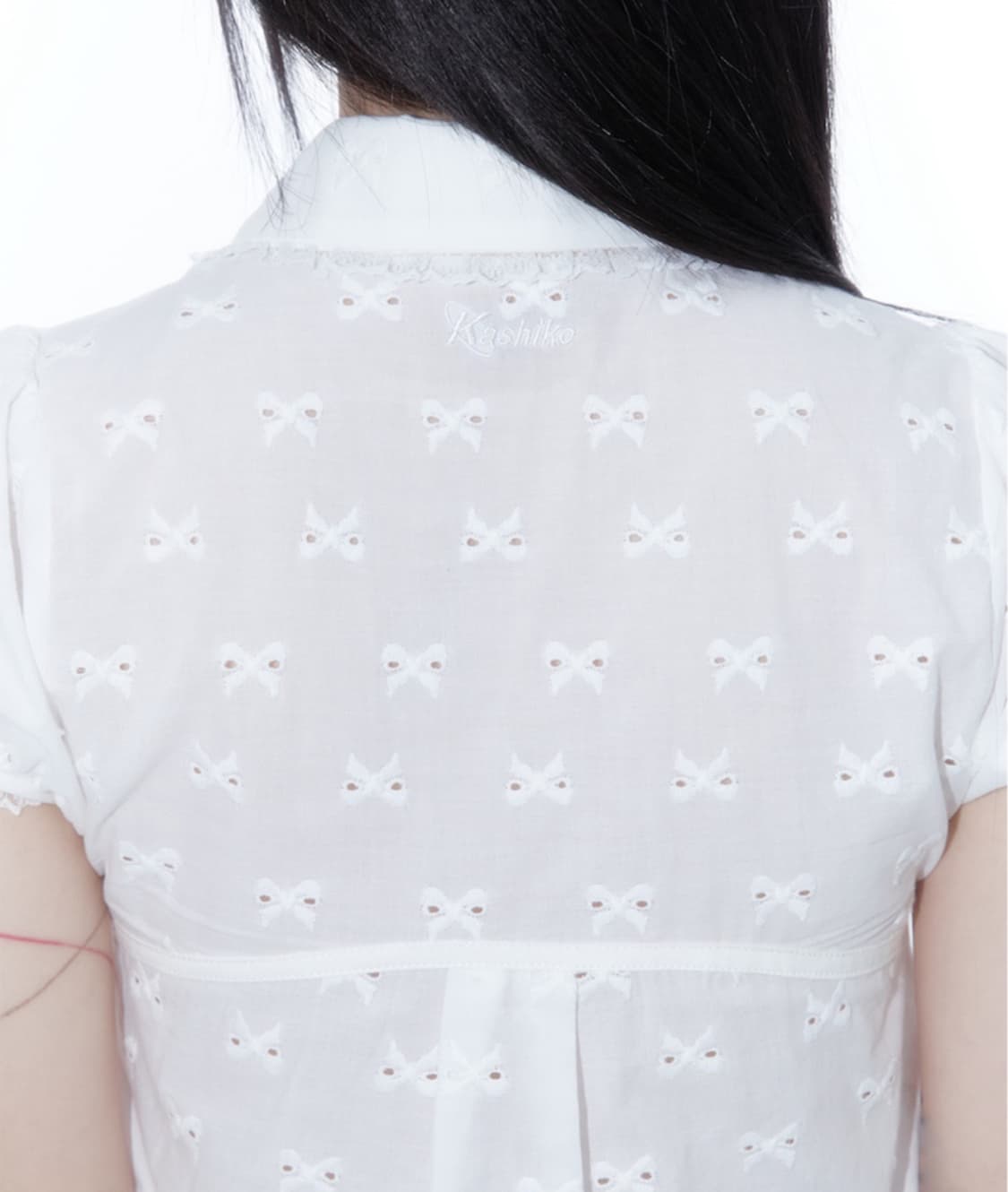 카시코 블라우스 Puff Sleeve Lace Shirt White 상품이미지3