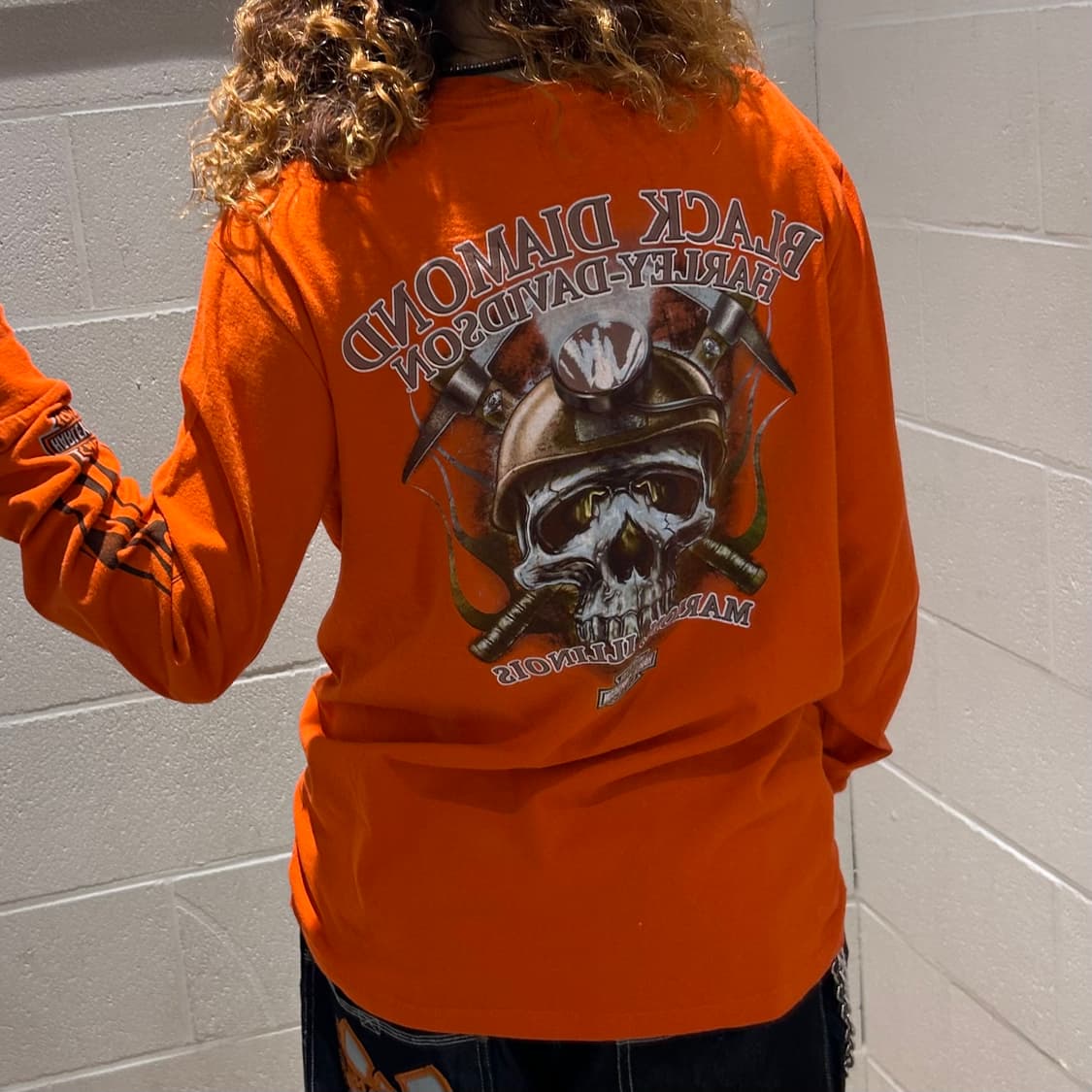 Harley Davidson skull flame T 상품이미지4