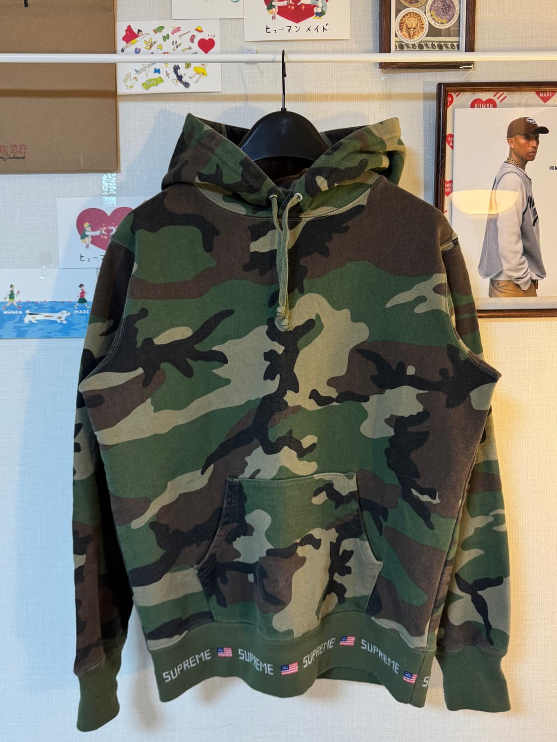 (M)슈프림 리브 로고 밀리터리 카모 후드티 캐나다 생산 -16FW 상품이미지1