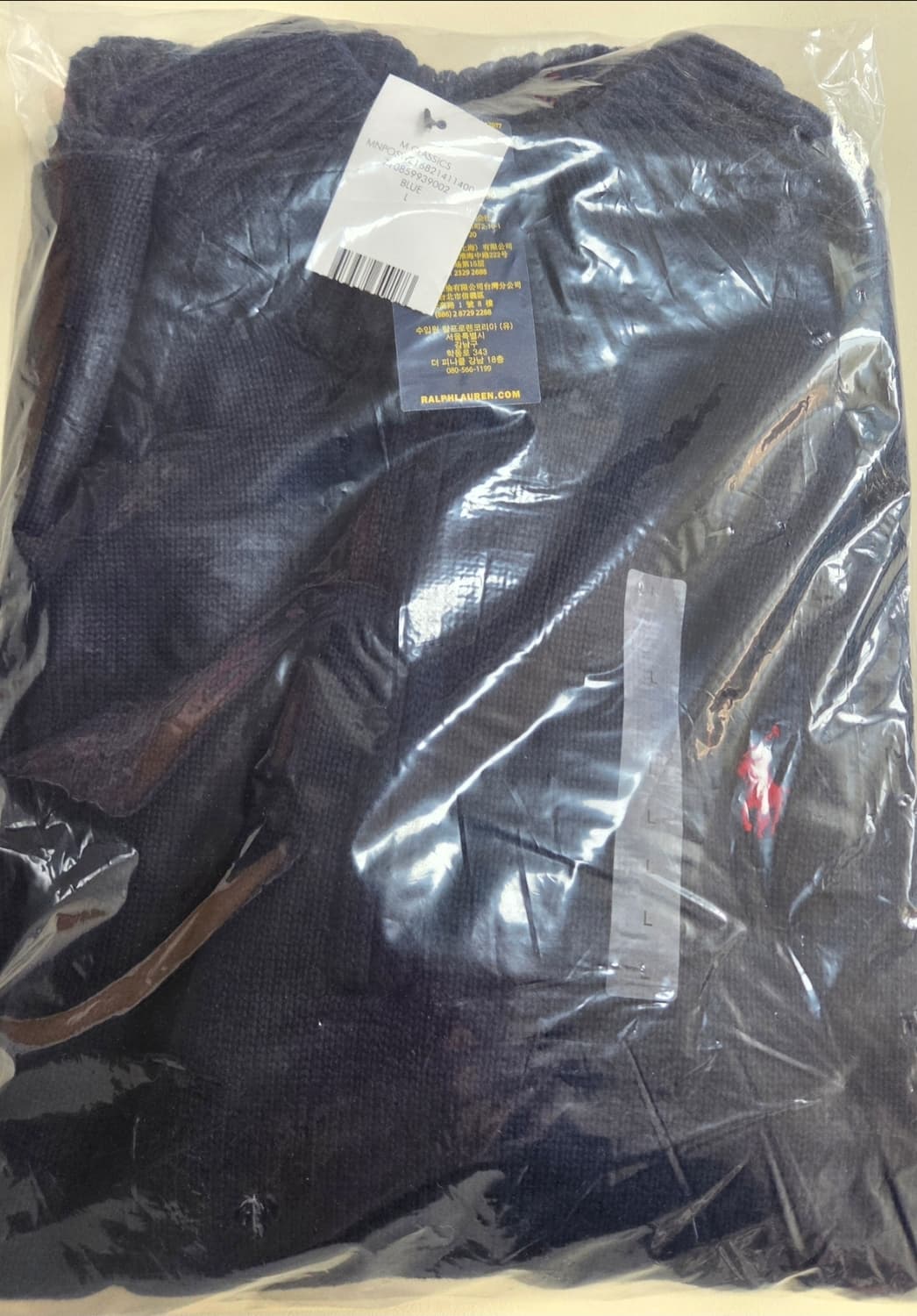 폴로 랄프로렌 남성 쿼터 지퍼 스웨터 네이비 L, M 상품이미지4