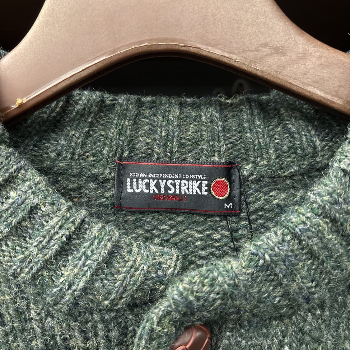 럭키스트라이크 헨리넥 2버튼 보카시 울 스웨터 상품이미지7