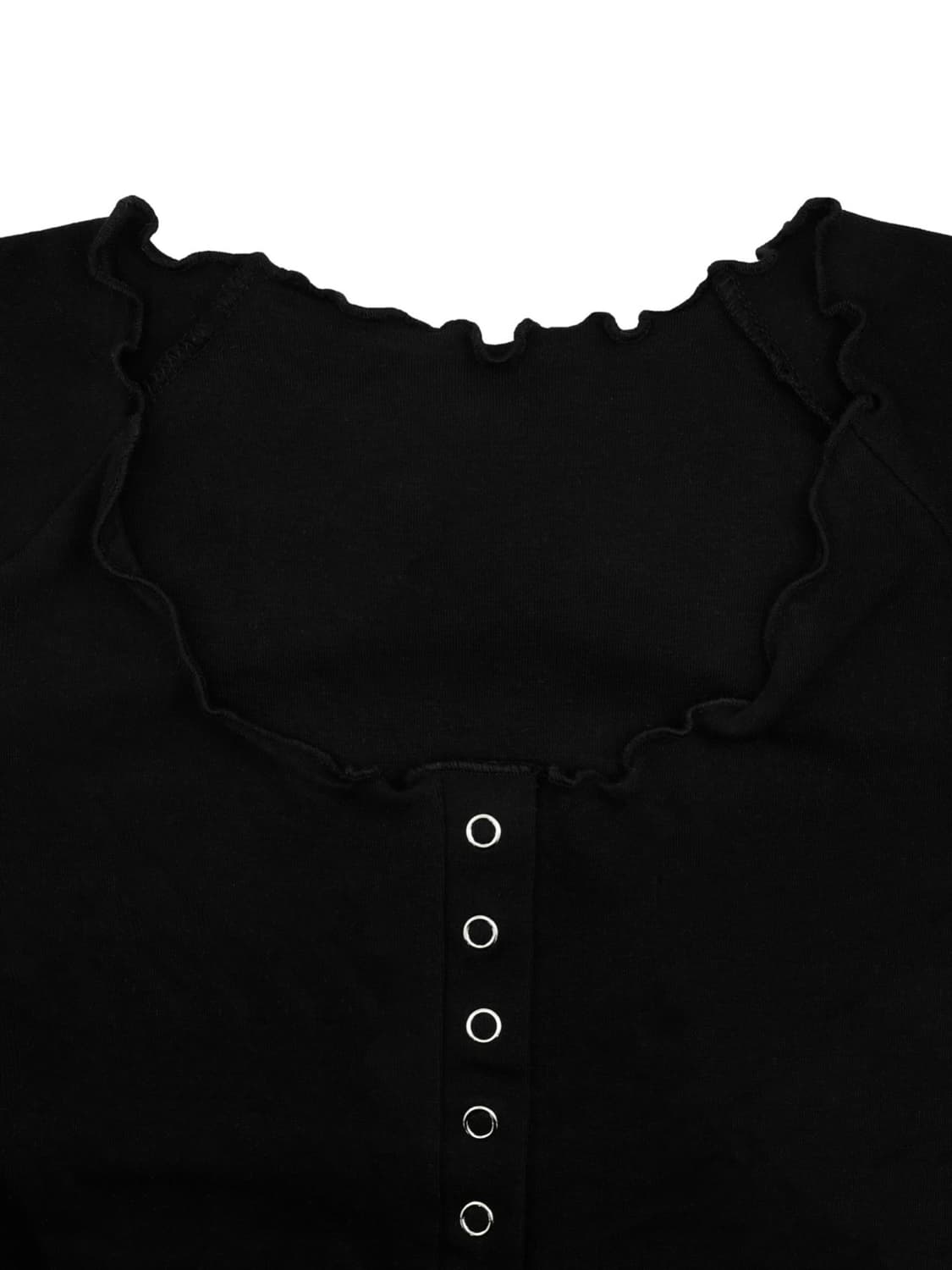 페일제이드 하프 슬리브 웨이브 스냅 티 블랙 상품이미지4