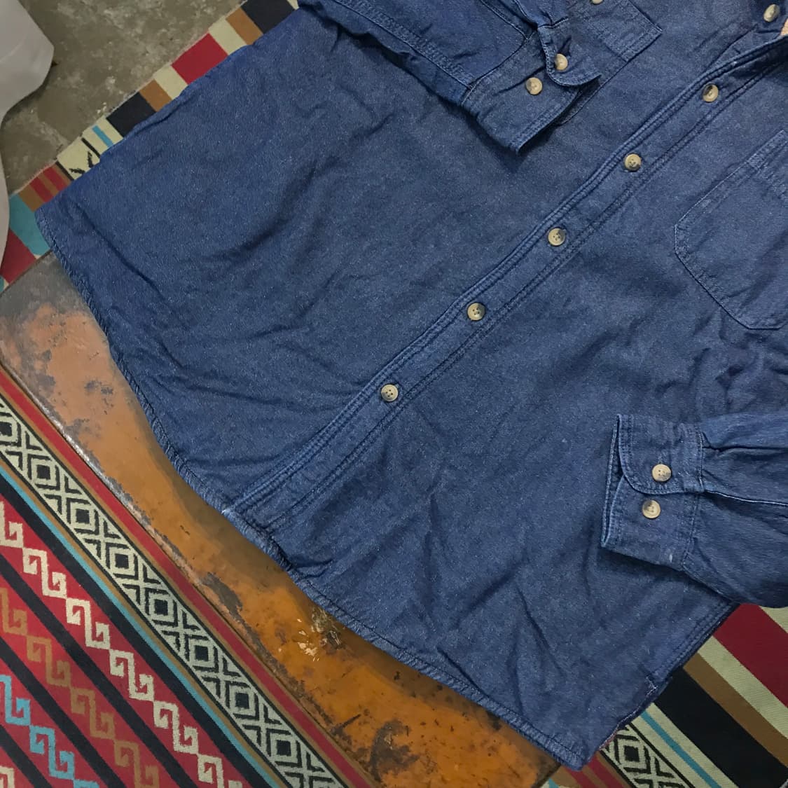 랭글러 진청 데님 양털 셰르파 자켓 남성 110 115 빅사이즈  상품이미지3