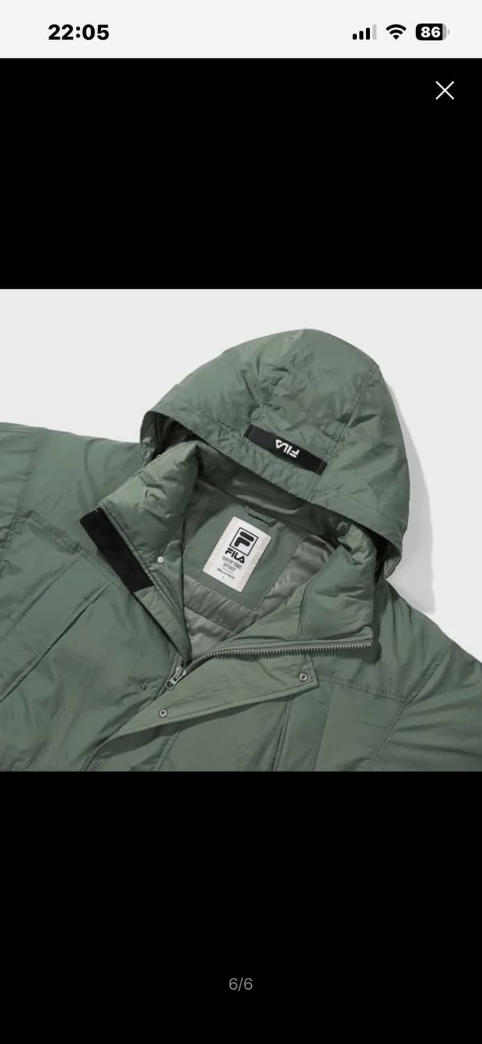 [새상품] 휠라 카키 롱패딩 L 상품이미지7