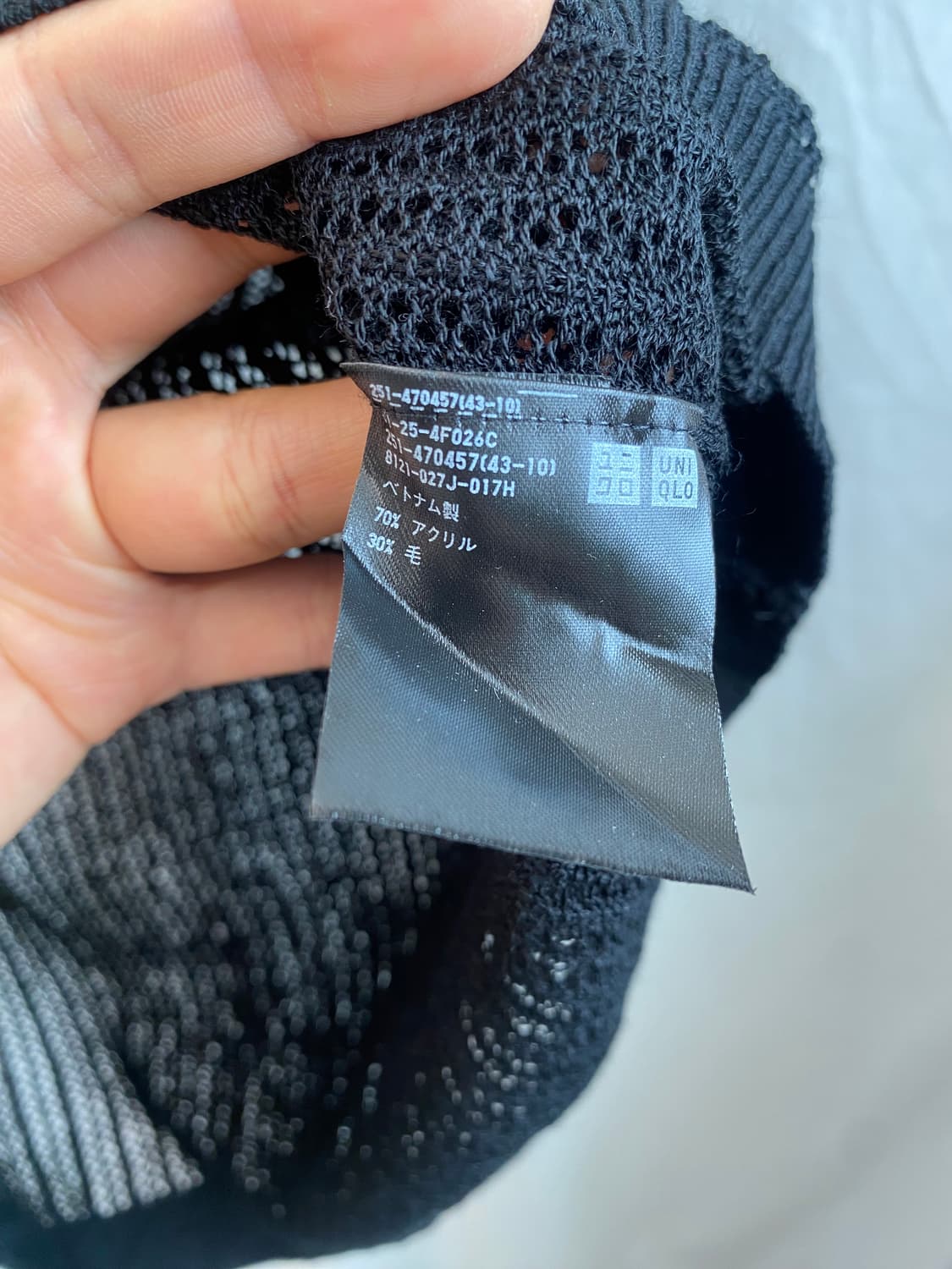 UNIQLO 블랙 니트탑(M) 상품이미지8