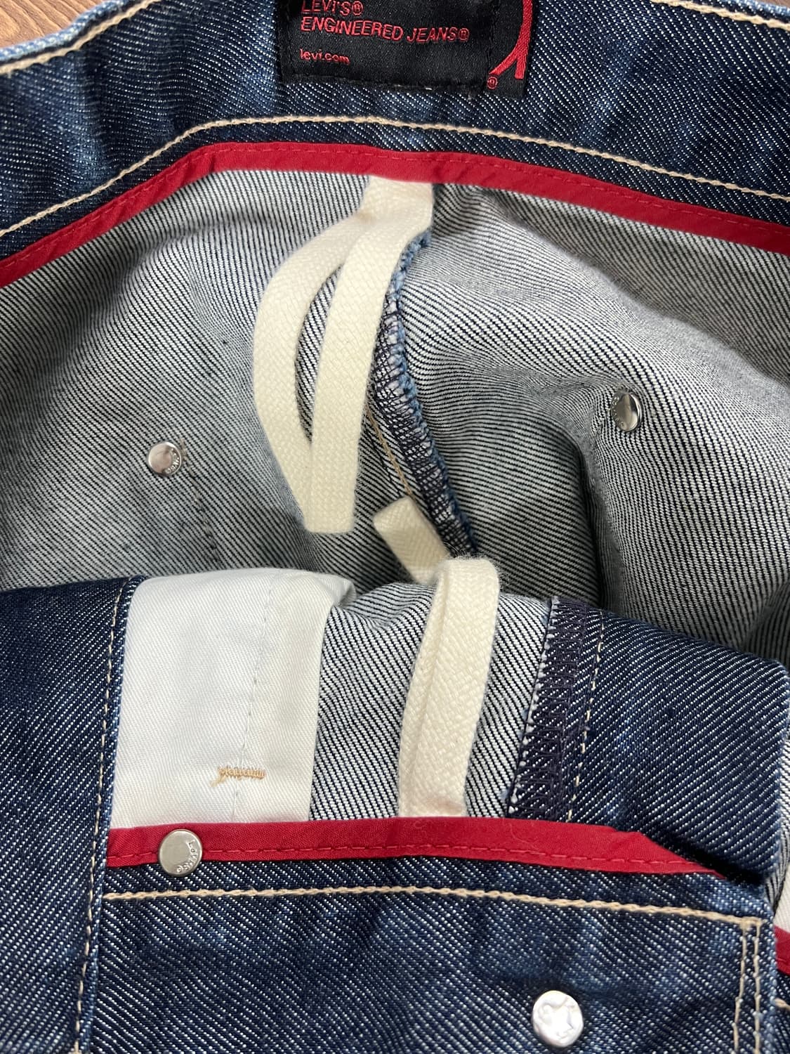 Levis 리바이스 엔지니어드 진 와이드핏 생지 데님 팬츠 상품이미지7