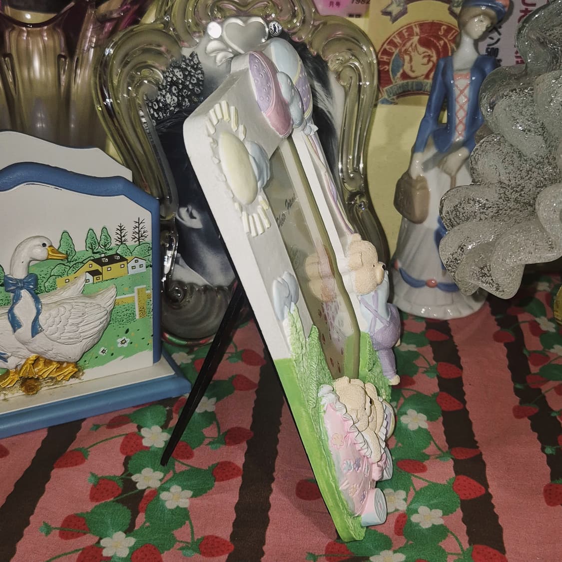 90s 라돈나 키치 테디베어 베이비 액자 상품이미지8