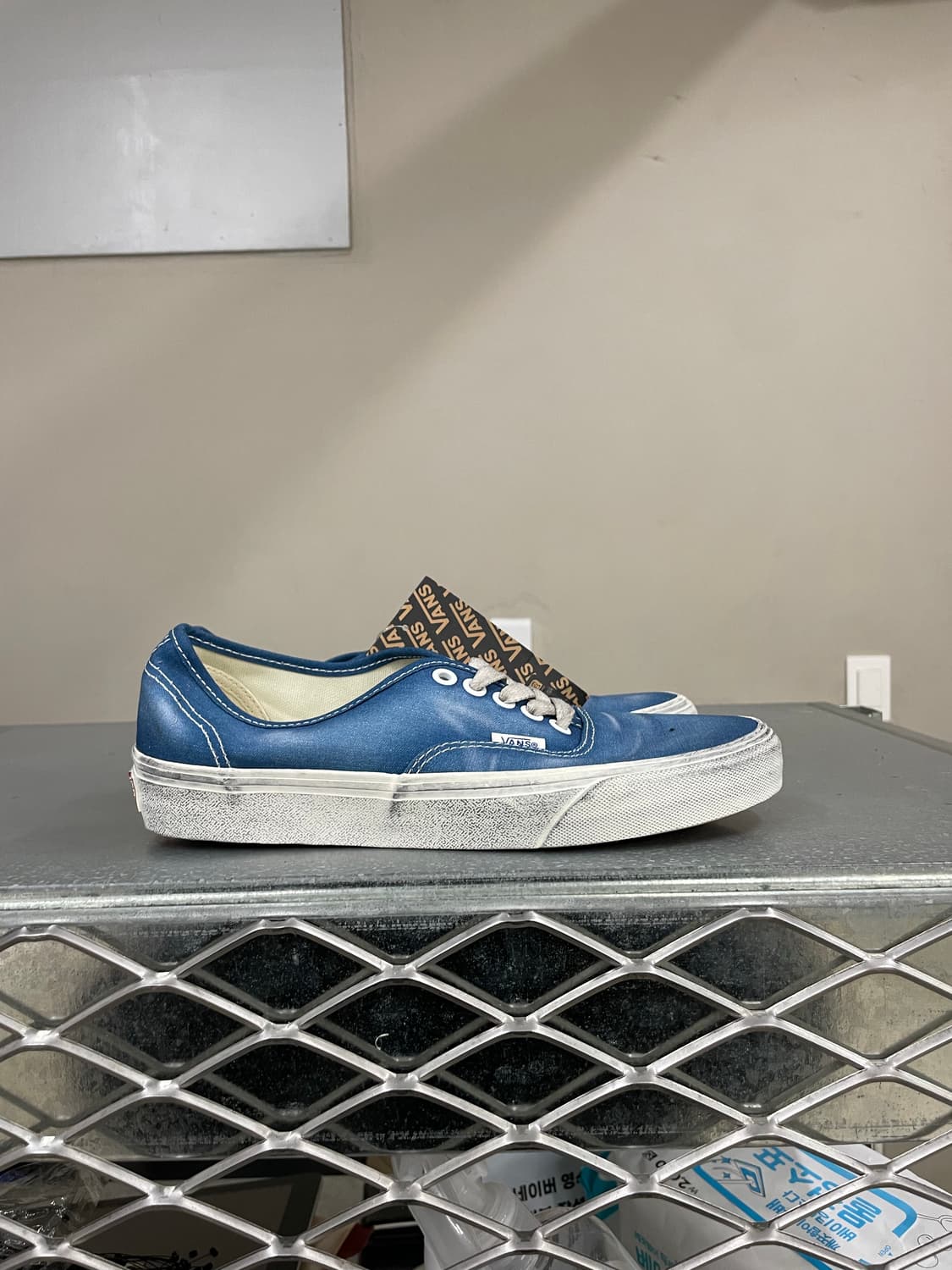 반스 어센틱 웨이브 워시드 블루 250(새상품) 상품이미지4