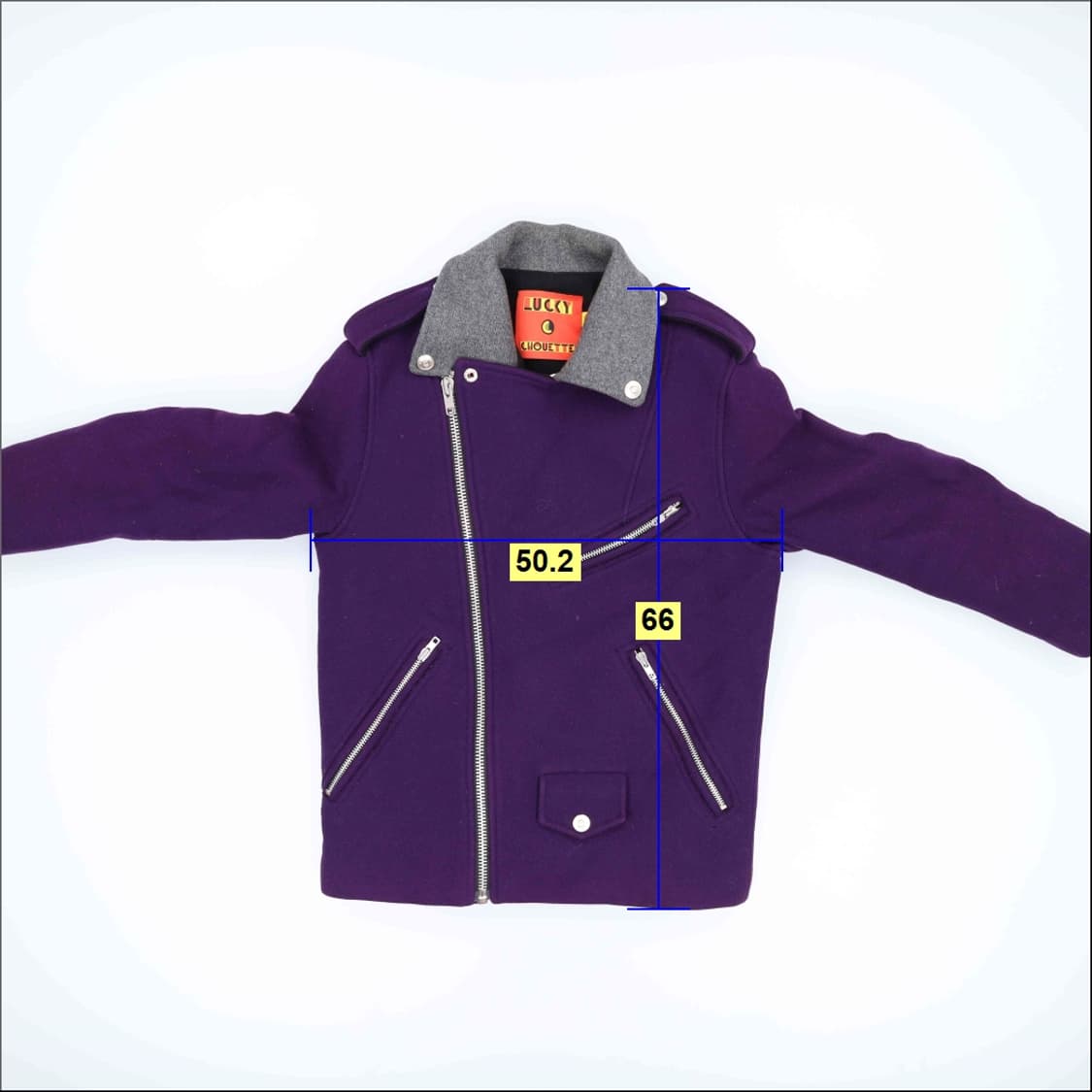 34 럭키슈에뜨 여성 울 라이더자켓 0209H1 상품이미지6