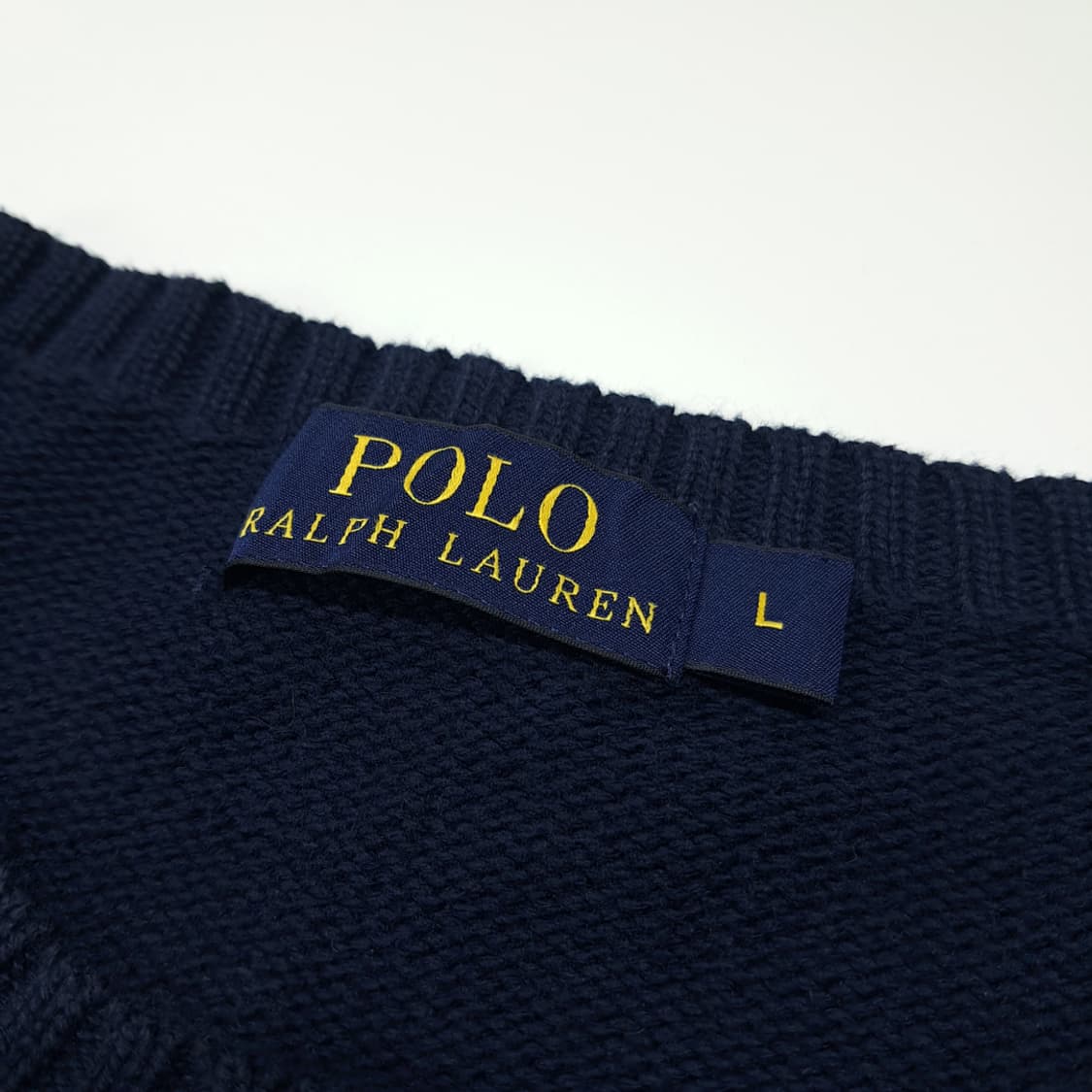 CL435 L 폴로 00s 코튼 레드포니 네이비 니트 스웨터 상품이미지3
