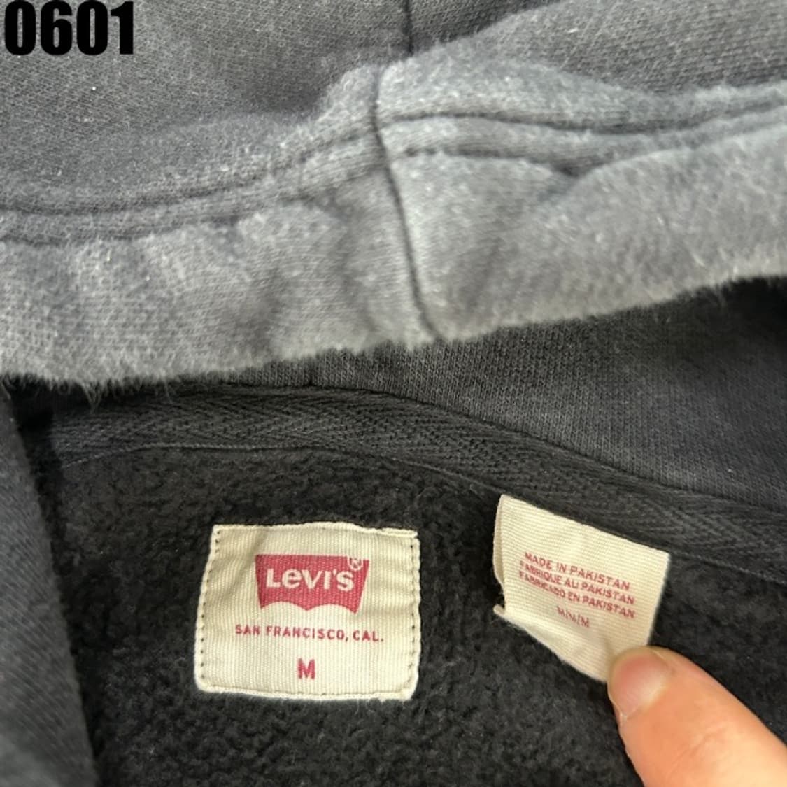 리바이스 블랙 기모 후드집업  상품이미지2