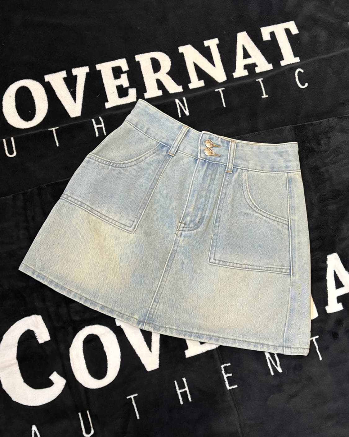 romwe  연청 데님 미니 스커트 상품이미지4