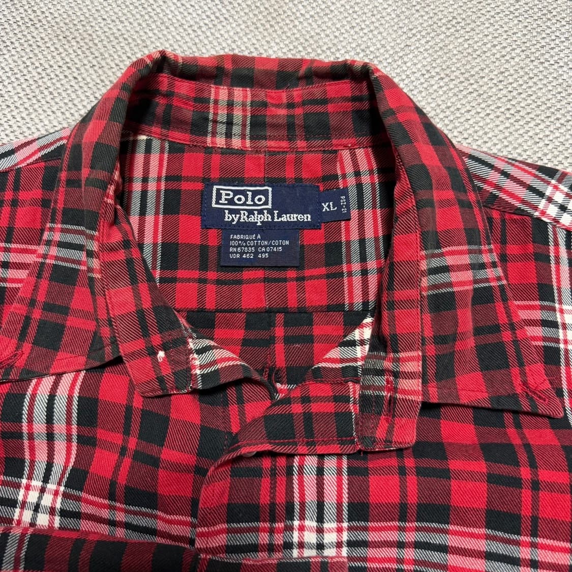 폴로 랄프로렌 레드 체크 셔츠 상품이미지2