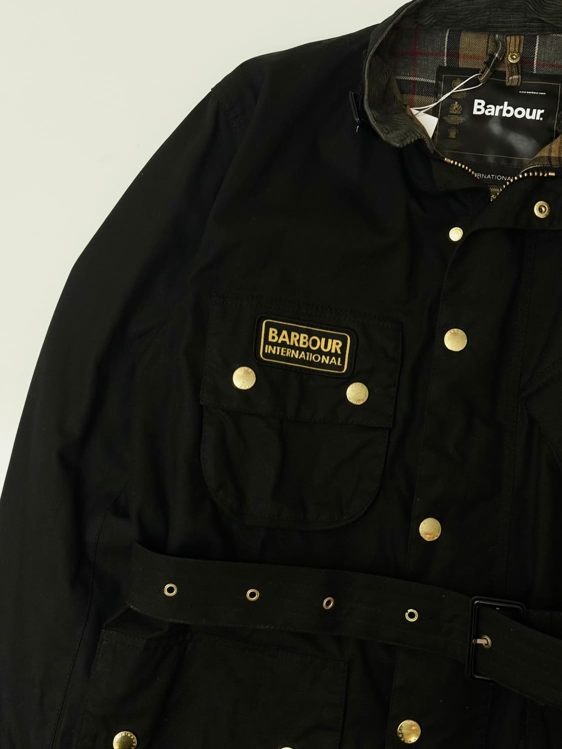 Barbour 바버 인터내셔널 벨티드 왁스 자켓  상품이미지4