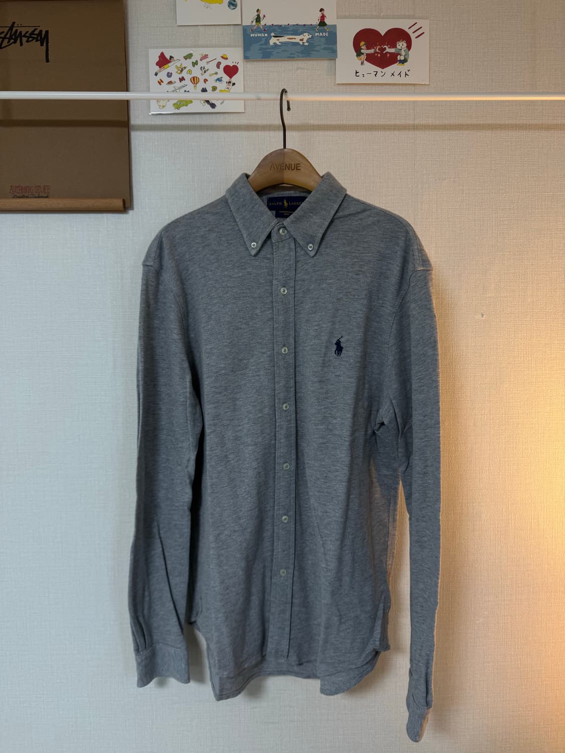 [M]폴로 랄프로렌 페더웨이트 메쉬 셔츠 그레이 상품이미지1