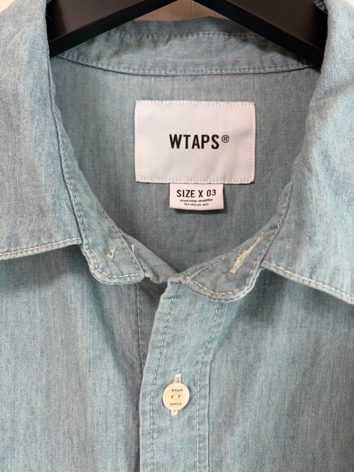 [3] wtaps 26SS 샴브레이셔츠 인디고 상품이미지7