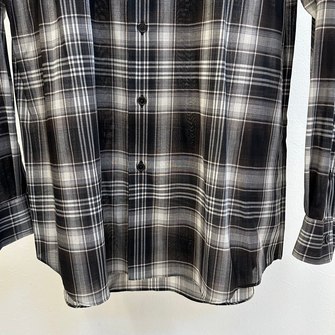 오라리 울 체크셔츠 3사이즈  상품이미지3