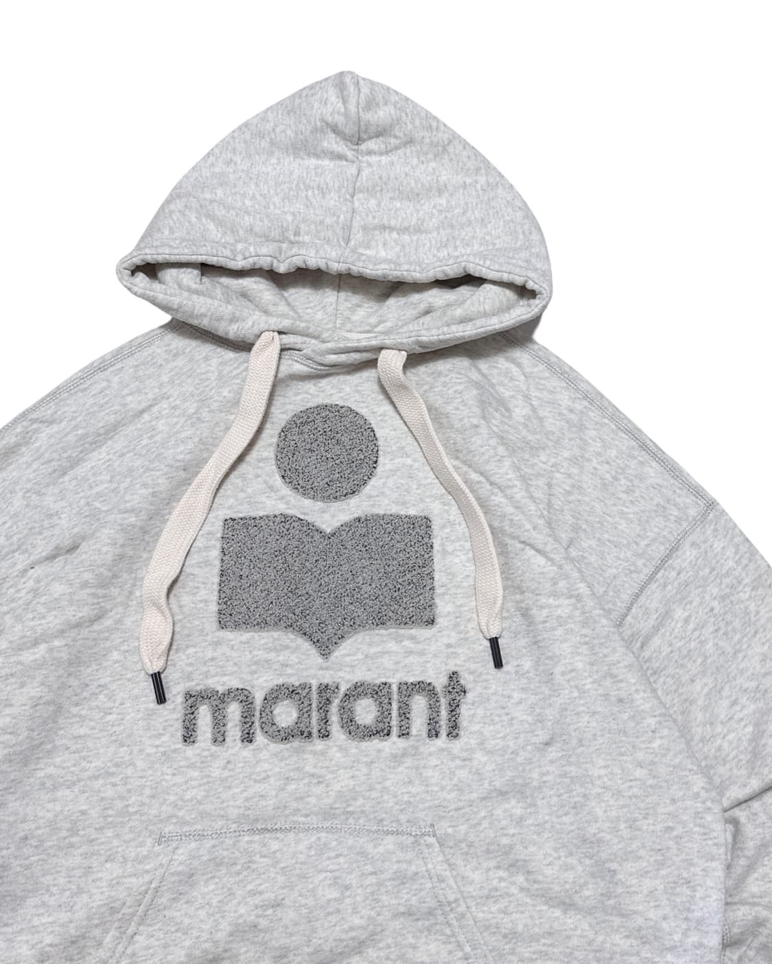 이자벨마랑 뽀글이로고 회색 후드티 상품이미지2