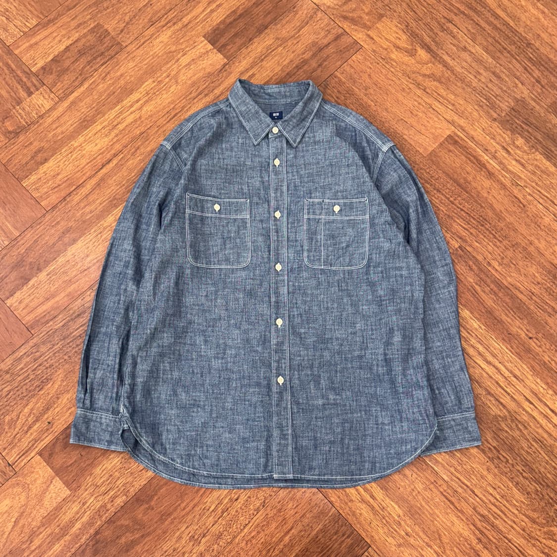 XL 유니클로 샴브레이 남방 셔츠  상품이미지1