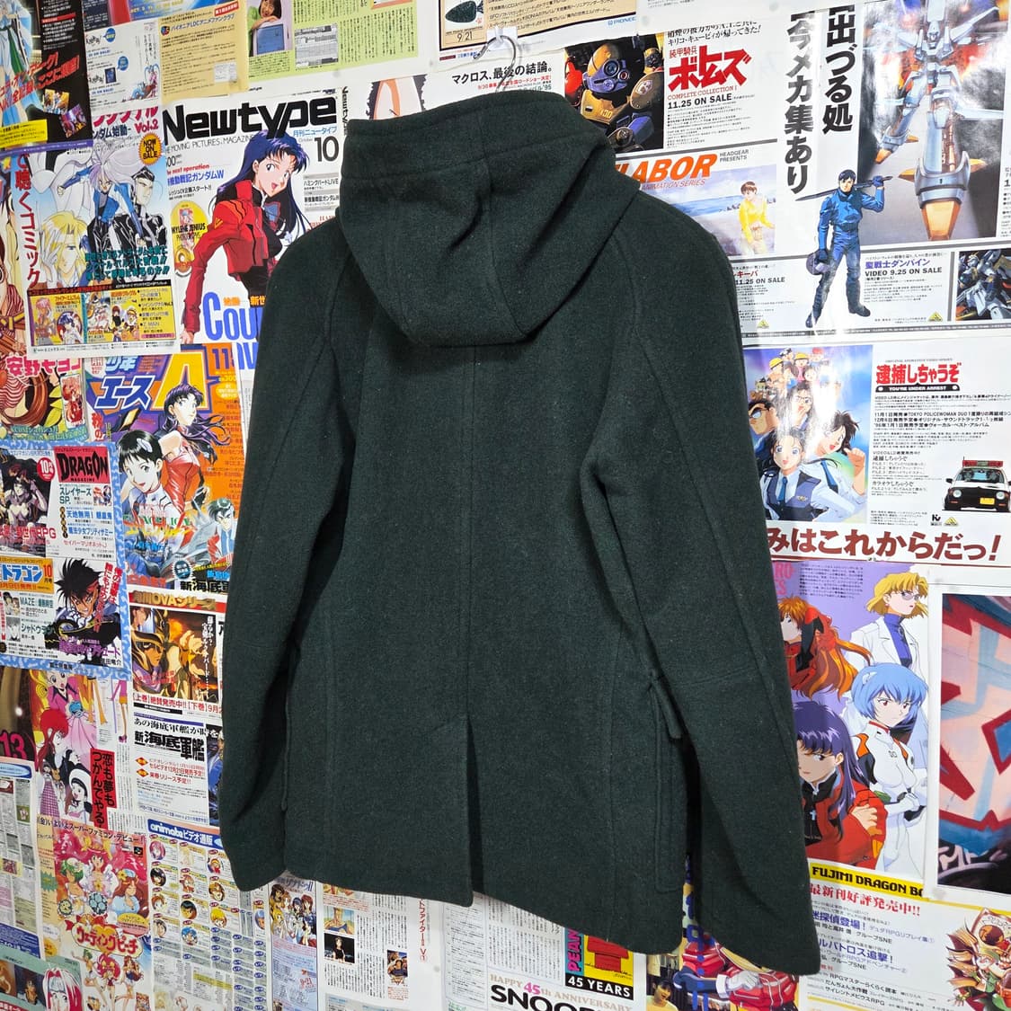 JPN 보이콧 다크 그린 더플 숏 코트 상품이미지5