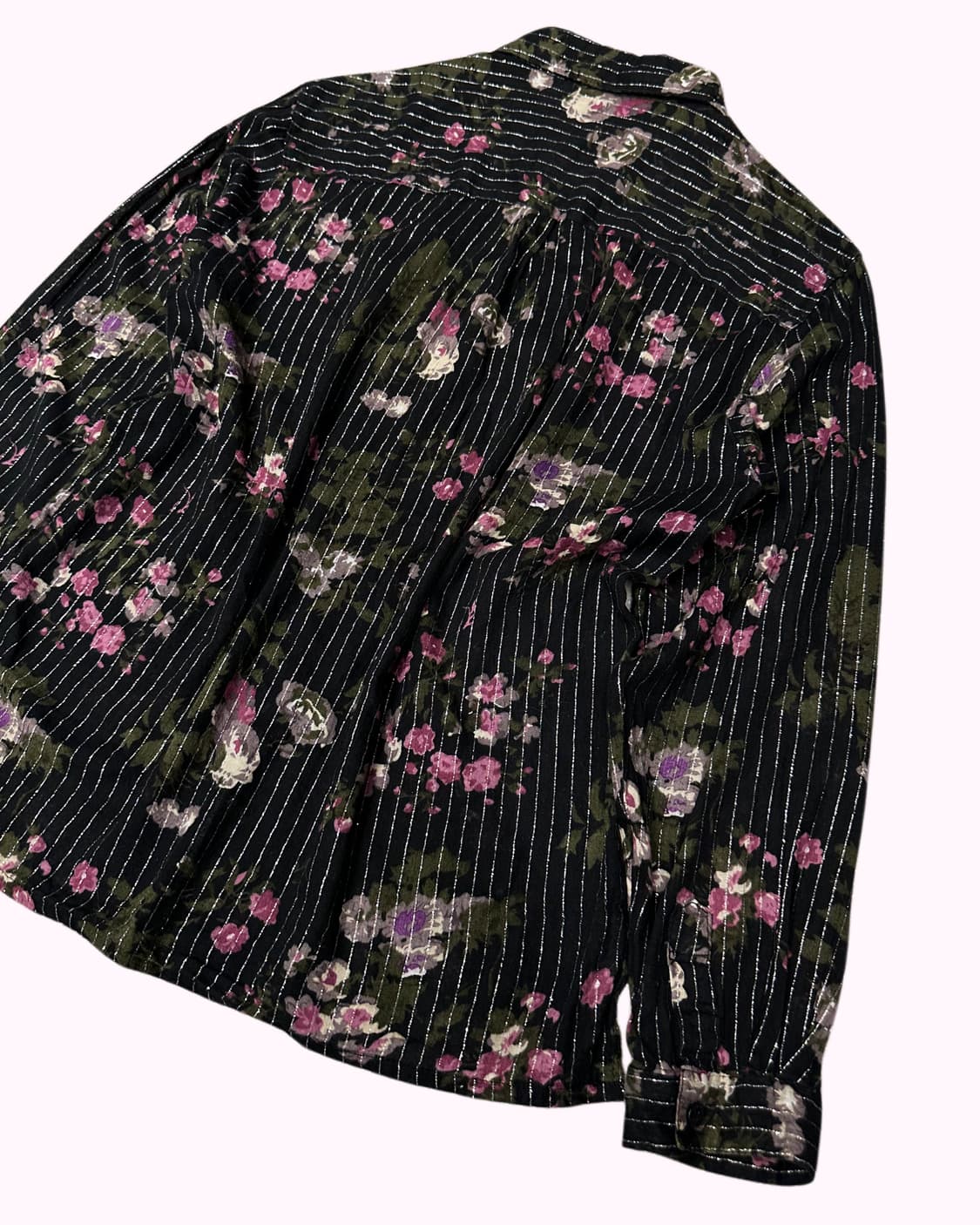 gliter stripe flower shirt 상품이미지5