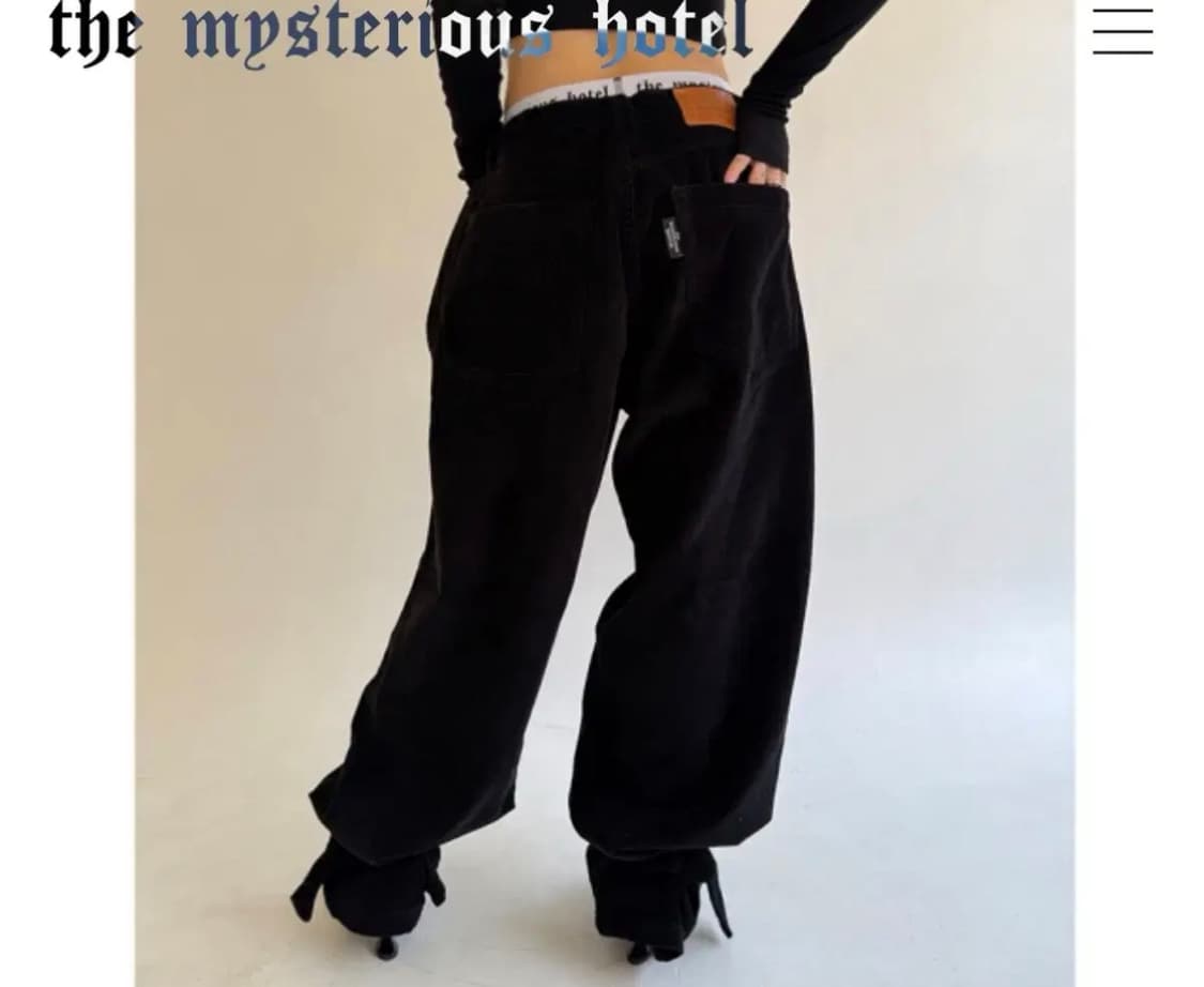 더미스테리어스호텔 CORDUROY BELTED PANTS 상품이미지3