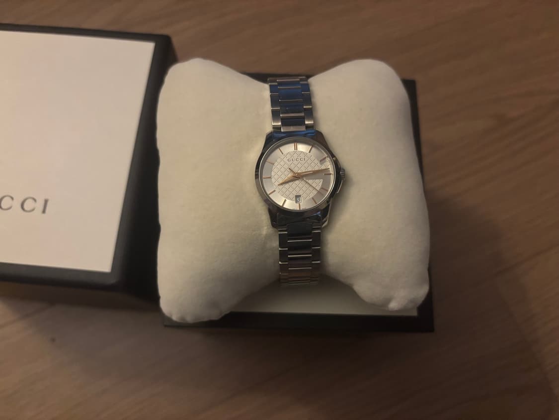 구찌 골드핸즈 스틸 메탈밴드시계 126.5  28mm 여성쿼츠시계 상품이미지1