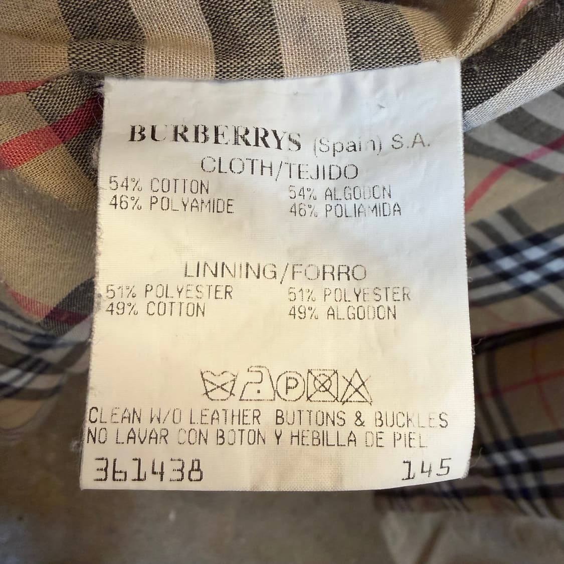 90s 미국 빈티지 버버리 봄 트렌치 코트 상품이미지6