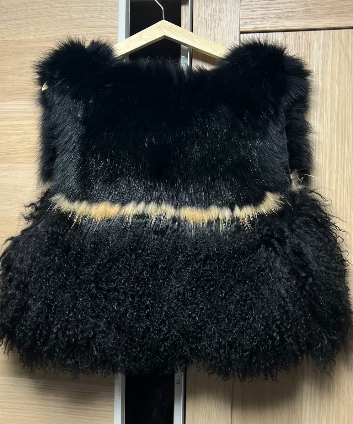 [EVITA] 폭스 & 양털 믹스 조끼 상품이미지5