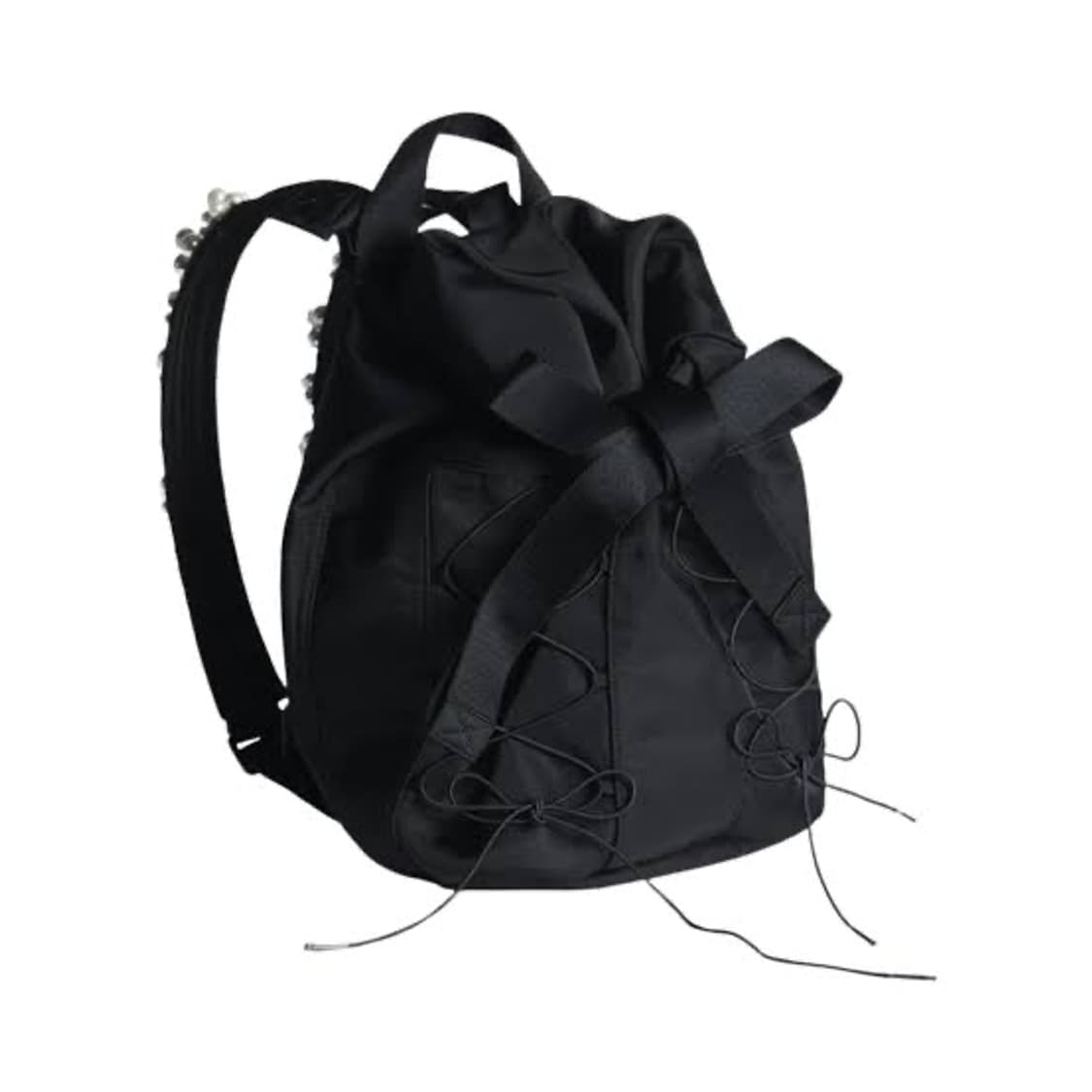 시몬 로샤 비디드 레이스업 밀리터리 백팩 블랙 펄 상품이미지1
