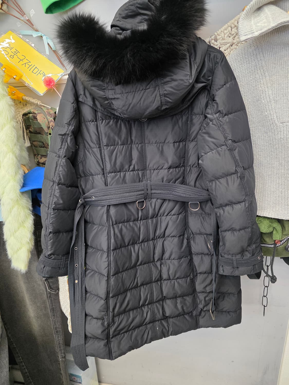 버버리 벨티드 다운 하프 패딩 자켓 M 상품이미지3