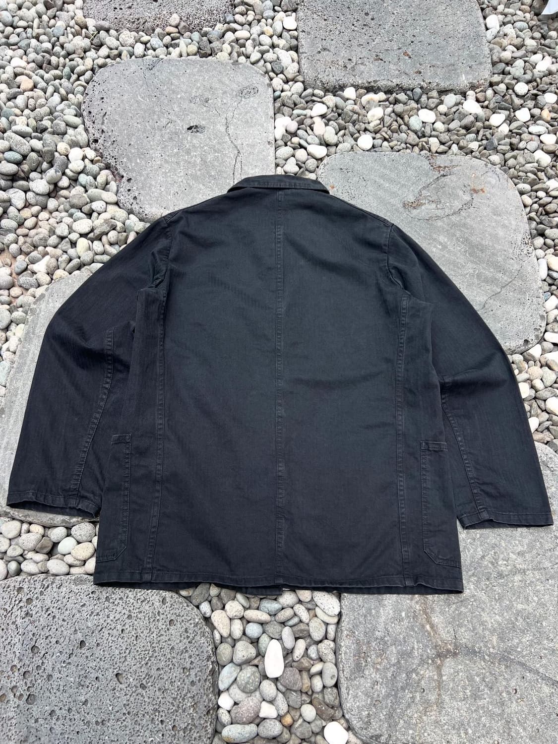 OLD VINTAGE BLACK HBT 헤링본트윌 블랙프렌치워크자켓 상품이미지2