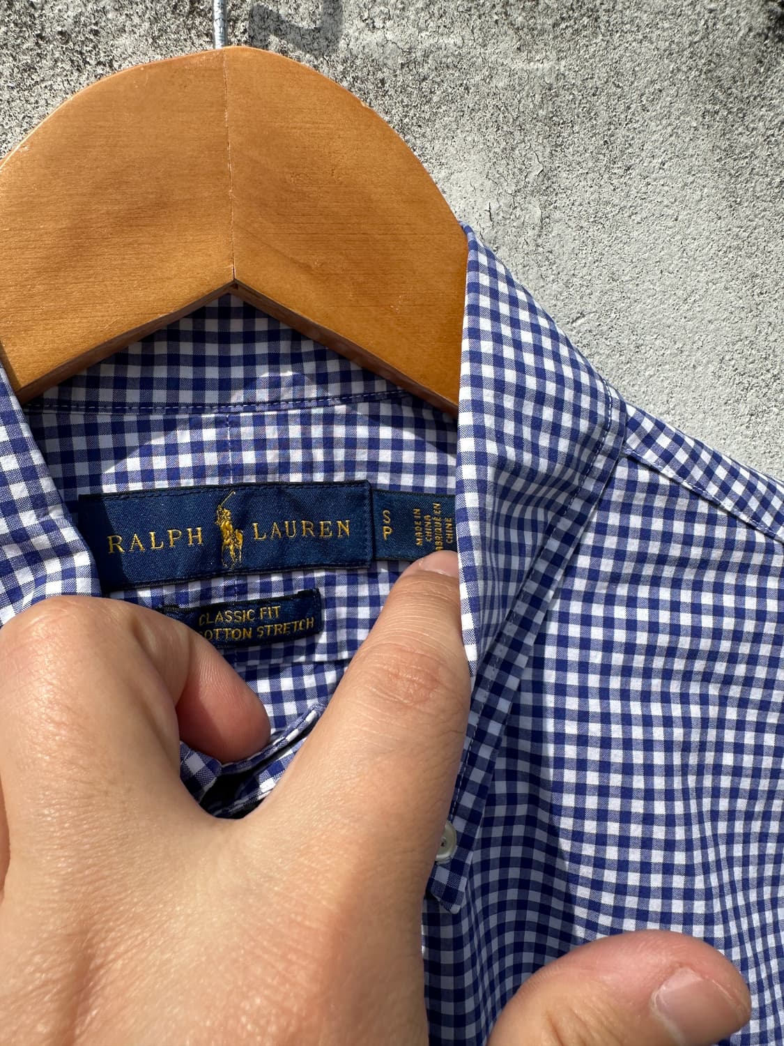 [M] 폴로 랄프로렌 블루 깅엄체크 포플린 셔츠 상품이미지3