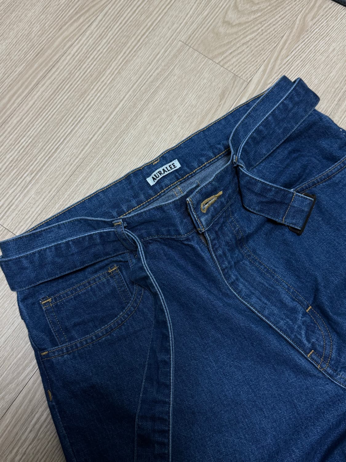 [3] 25SS 오라리 라이트 셀비지 벨티드 데님 상품이미지1