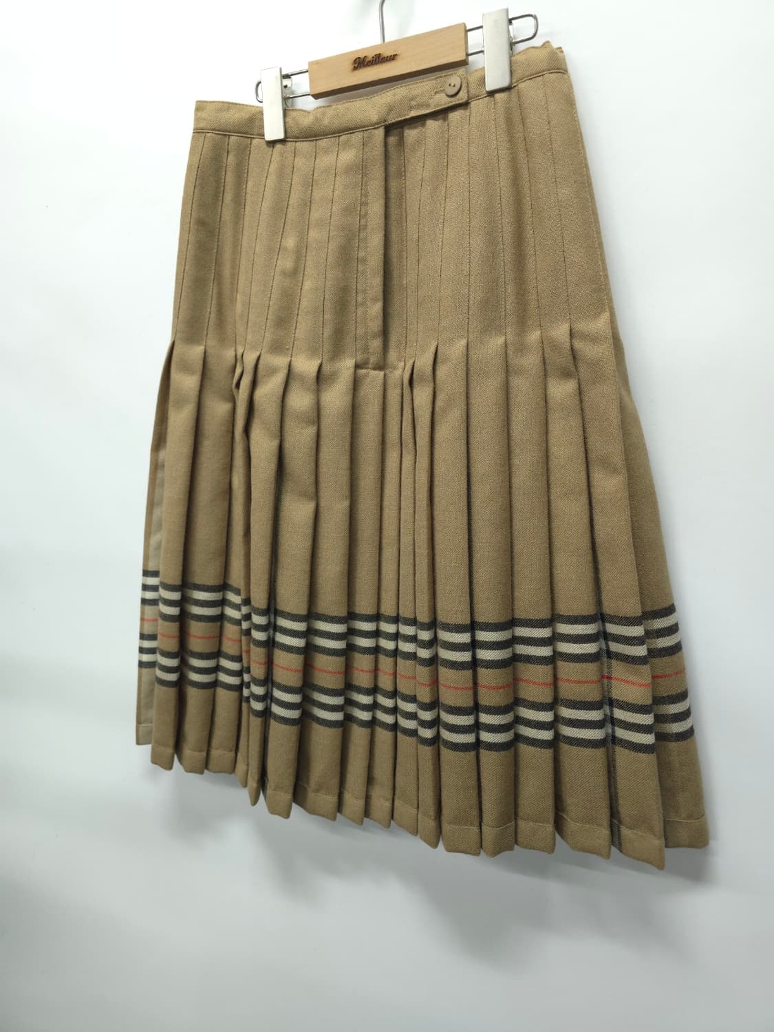 [영국 빈티지] 버버리 노바체크 포인트 울 플리츠 스커트 상품이미지8