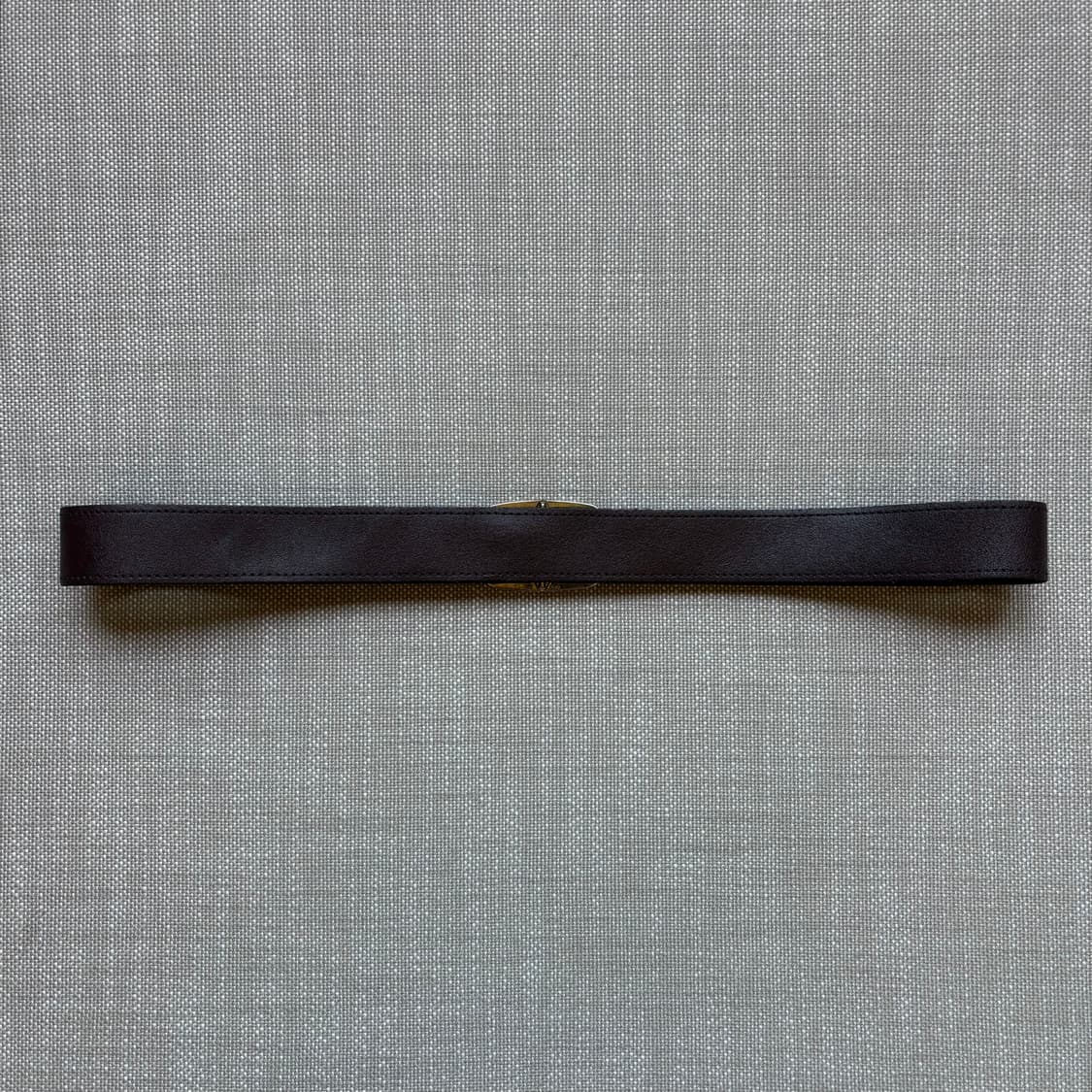 [34] 90s USA 브라운 레더 솔리드 브라스 버클 벨트 상품이미지4