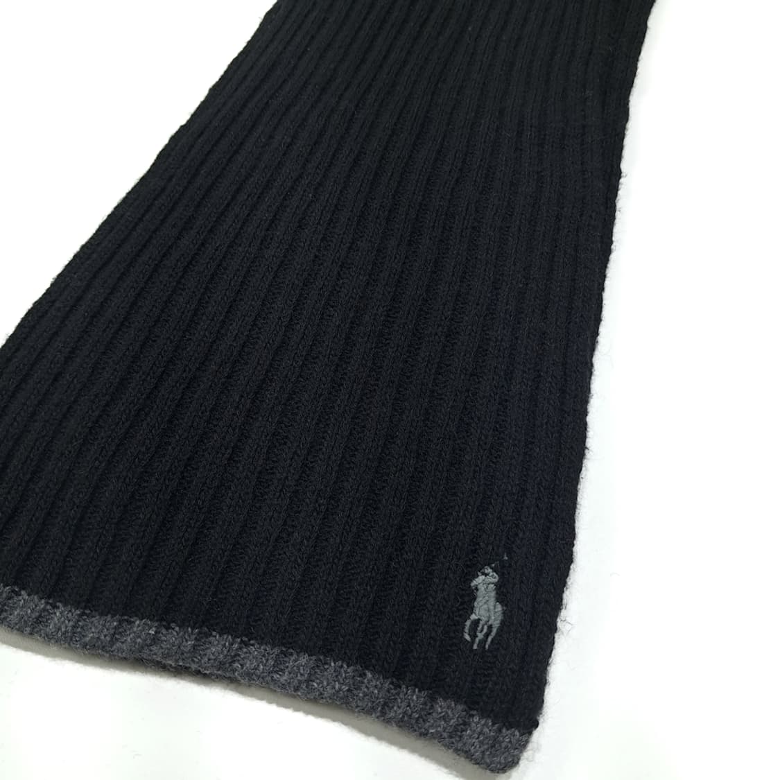 MX395 폴로 램스울 혼방 리브 머플러 상품이미지3