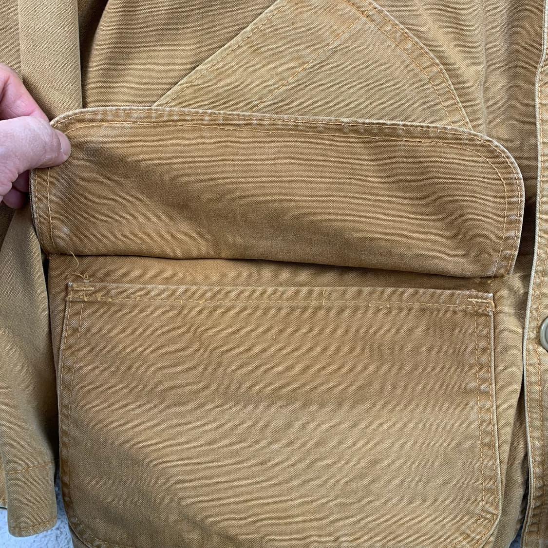 70s 엘엘빈 코듀로이 카라 캔버스 코튼 헌팅 자켓 상품이미지5