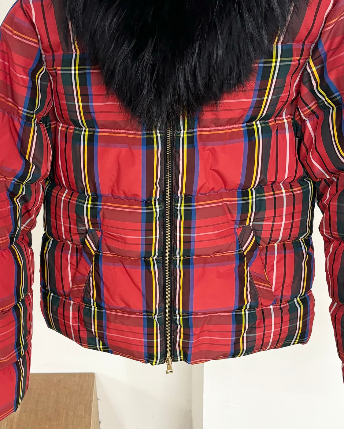 모스키노 레드 체크 패턴 푸퍼 재킷 상품이미지5