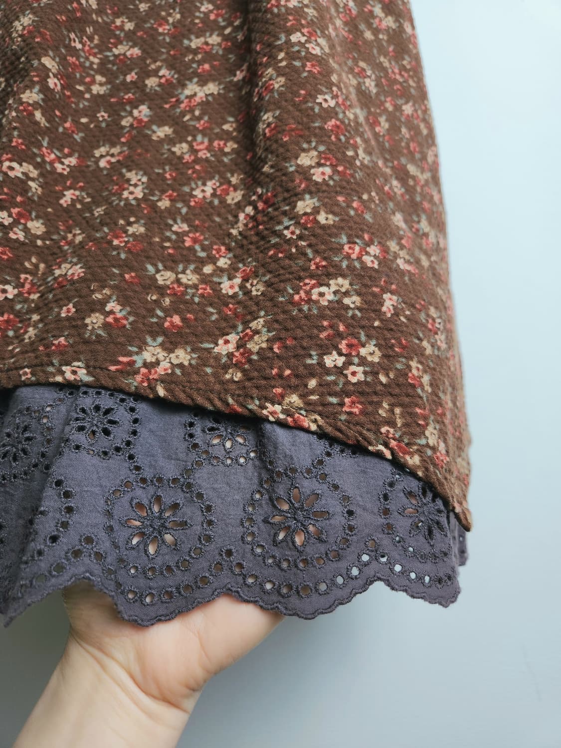 잔꽃 레이스 롱 스커트 상품이미지5