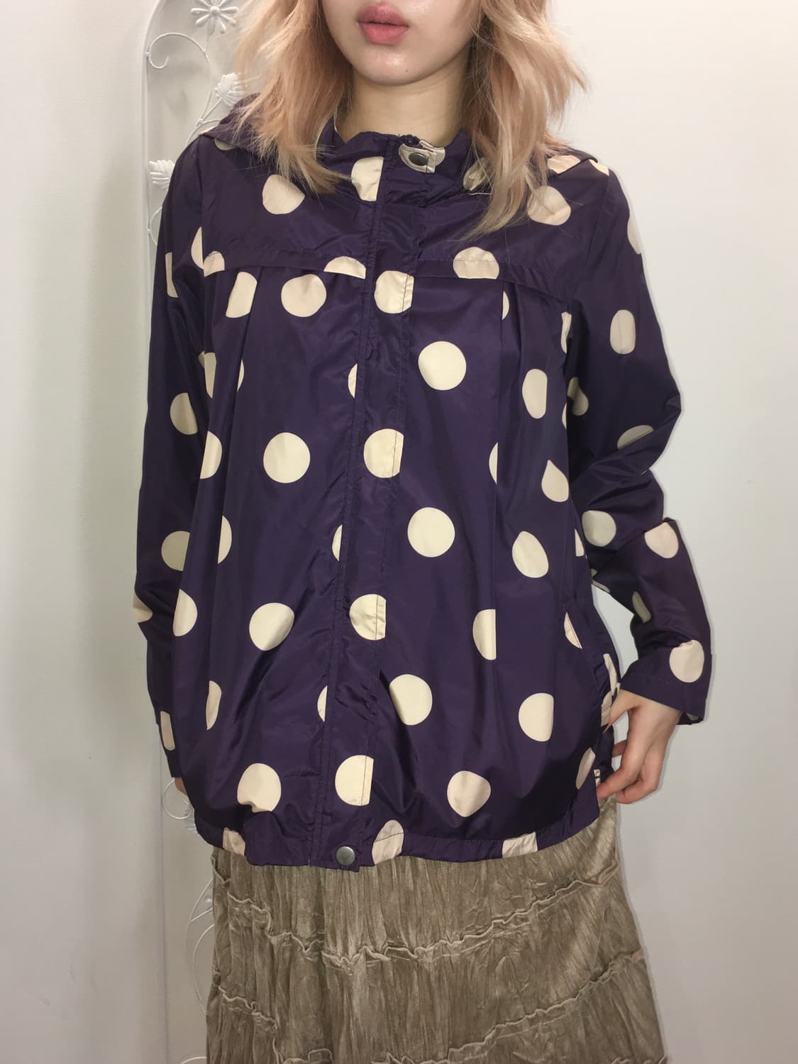 jpn vintage purple polka dot windbreaker 상품이미지4