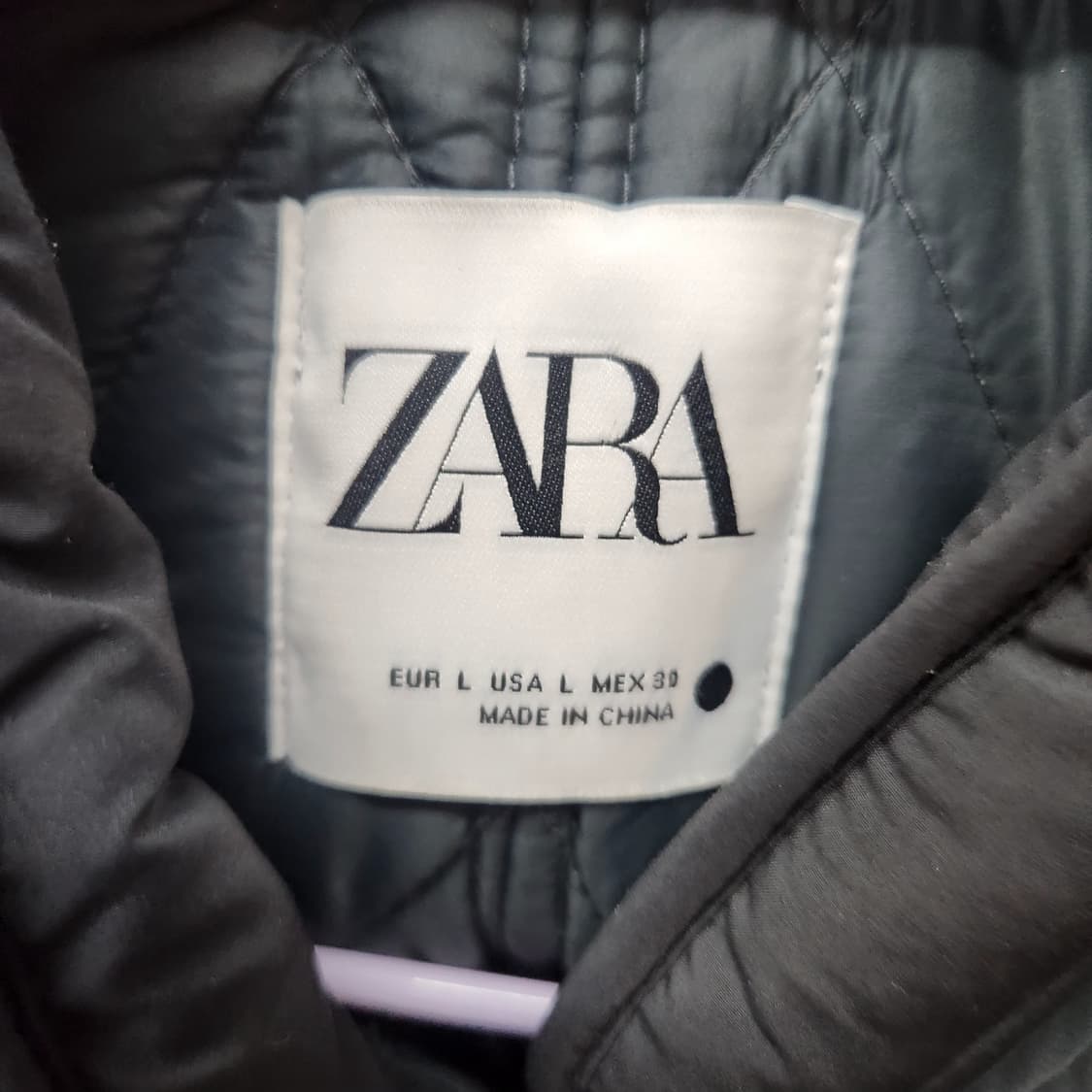 자라 다이아몬드 퀄팅 경량 스트링 자켓 L(XL) 상품이미지6