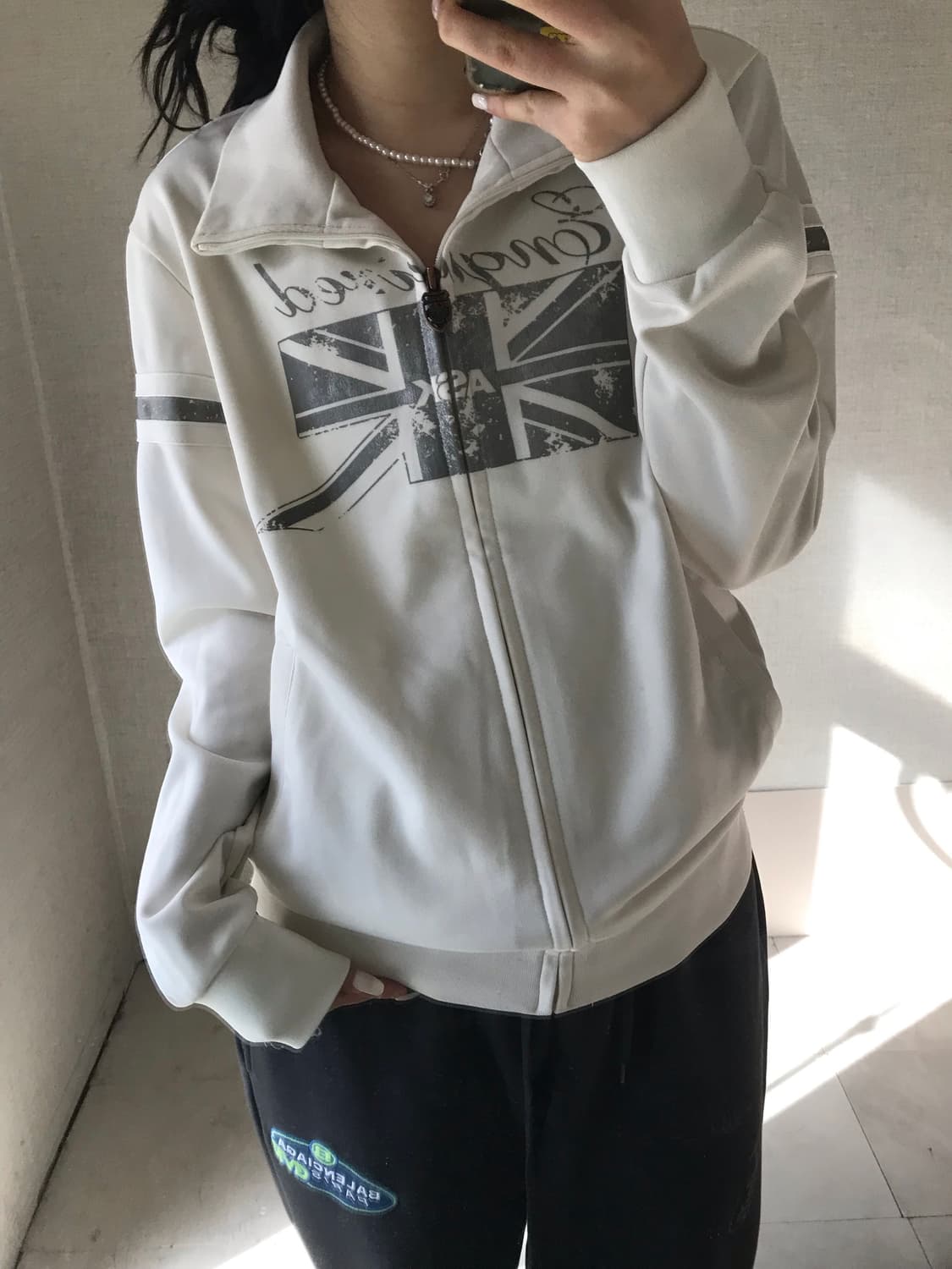 에스크 잉글랜드 화이트 실버 집업 상품이미지5