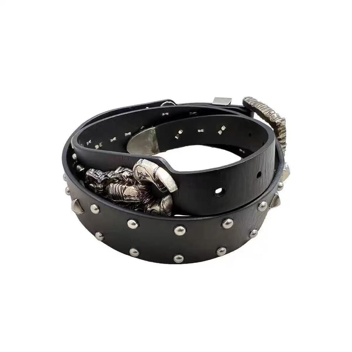 Smoked Metal Scorpion Leather Belt 상품이미지2