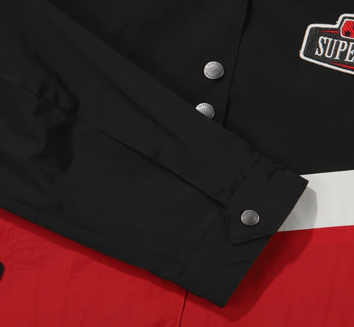 슈퍼드라이 나일론 레이싱 크롭 자켓 레드 상품이미지5